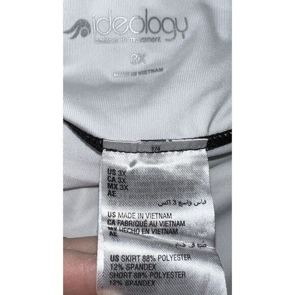 ID Ideology White Black Snake Print Tiered Skort Plus Size 3X NWT - Picture 5 of 8